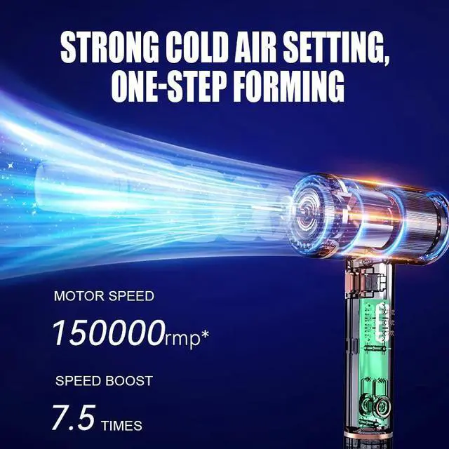 Alt view image 3 of 7 - Automatic Cold Air Curling Irons 2 In 1 High-speed Hair Curler Professional Beachwaver Rotating Curl Iron for All Ages