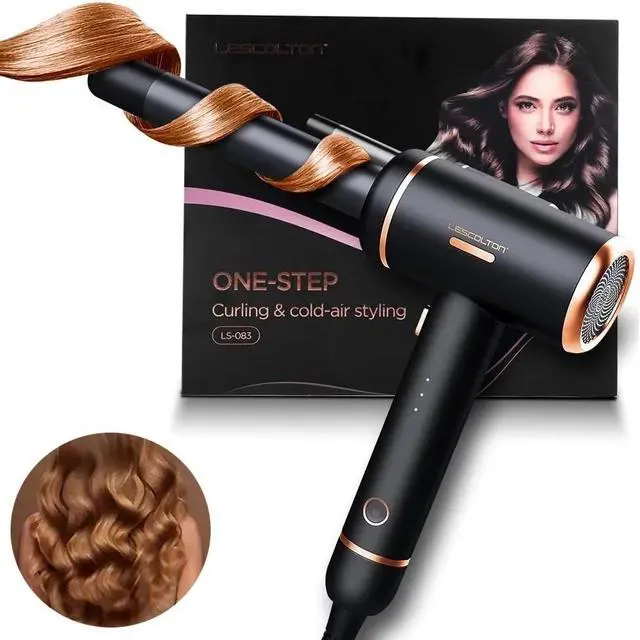 Alt view image 2 of 7 - Automatic Cold Air Curling Irons 2 In 1 High-speed Hair Curler Professional Beachwaver Rotating Curl Iron for All Ages