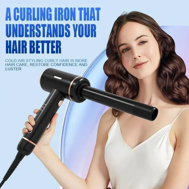 Alt view image 6 of 7 - Automatic Cold Air Curling Irons 2 In 1 High-speed Hair Curler Professional Beachwaver Rotating Curl Iron for All Ages