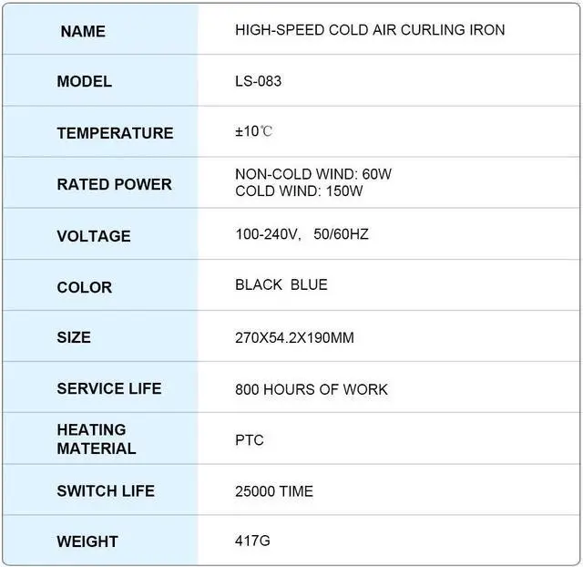 Alt view image 7 of 7 - Automatic Cold Air Curling Irons 2 In 1 High-speed Hair Curler Professional Beachwaver Rotating Curl Iron for All Ages