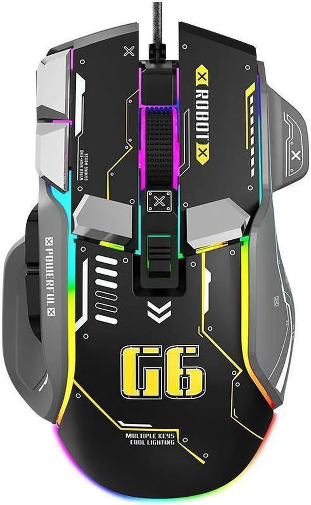 Main image of RGB Gaming Mouse Backlit Wired Ergonomic 10 Button Programmable Mouse ,UP to 12800 DPI, RGB,10 Programmable Buttons