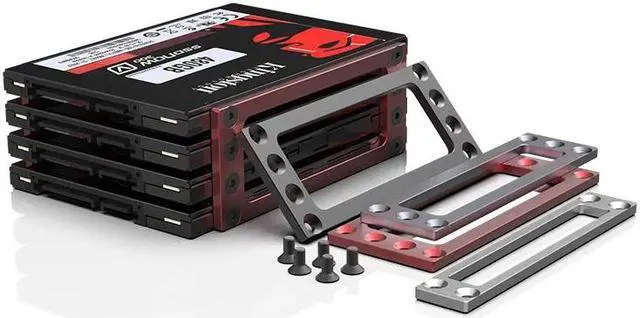 Alt view image 2 of 2 - SSD 2.5 inch hard drive bracket aluminum alloy material can be fixed on the chassis with screws for PC Hard Drive Enclosure