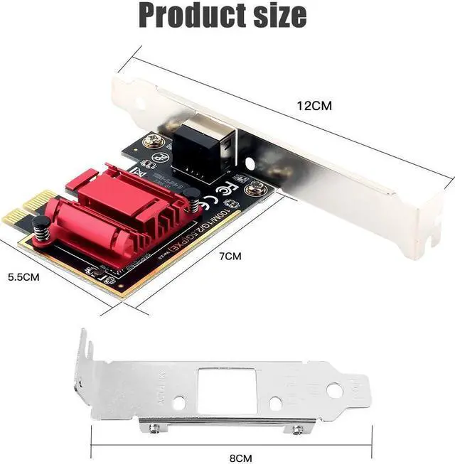 Alt view image 3 of 5 - 2.5GBase-T PCIe Network Adapter RTL8125B 2500/1000/100Mbps PCI Express Gigabit Ethernet Card RJ45 LAN Controller 2.5G Ethernet Port Support PXE for Windows/Linux/mac Os with Low Profile