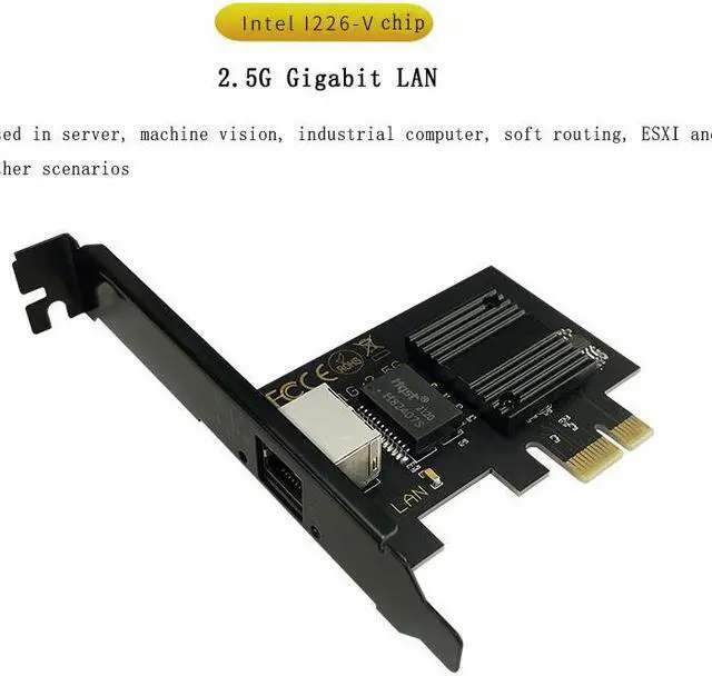 Alt view image 3 of 7 - 2.5Gbase-T Pcie Network Card Intel Chip I226-V 2.5G PCI Express Gigabit Ethernet Card Wired RJ45 LAN Adapter Converter for WINDOW 10 /11