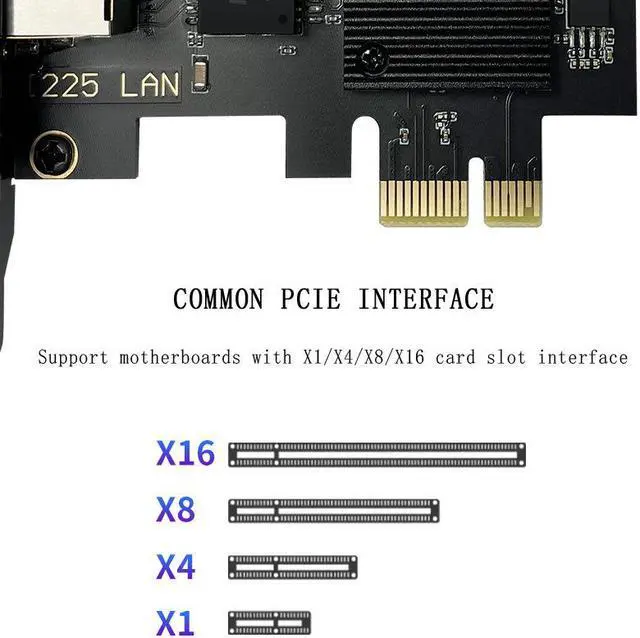 Alt view image 4 of 7 - 2.5Gbase-T Pcie Network Card Intel Chip I226-V 2.5G PCI Express Gigabit Ethernet Card Wired RJ45 LAN Adapter Converter for WINDOW 10 /11