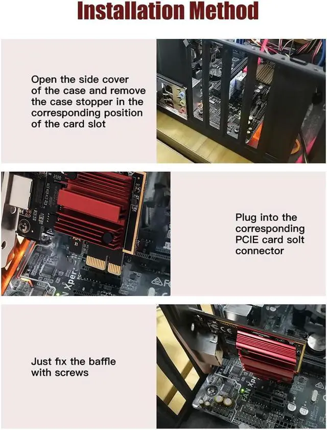 Alt view image 7 of 7 - 2.5Gbps PCI Express Network Adapter RJ45 to PCIE Card RTL8125 NIC 2.5G Gigabit LAN Gaming Network Card PCI-E x1 RJ45 NIC for Desktop