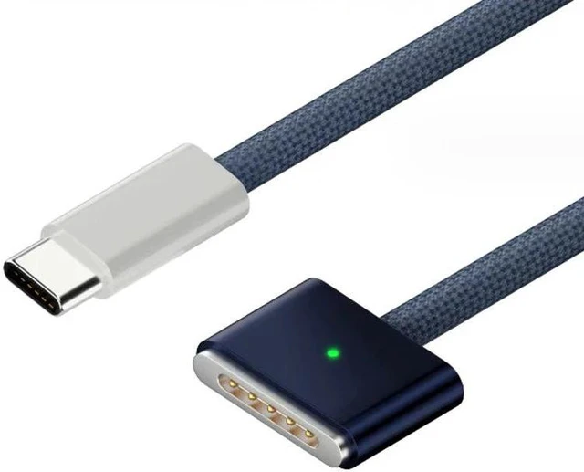 Alt view image 3 of 3 - USB Type C To Magsafe 3 Magnetic Charger Cord Laptop Charging Cable Converter PD 140W for MacBook Air/Pro A2442 A2485 A2681