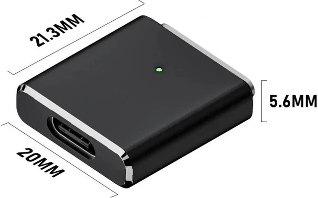Alt view image 2 of 7 - 100W USB Type C Magnetic PD Adapter For Magsafe 3 MacBook Air Pro Led Indicator Fast Charging Adapter Magnet Plug Converter
