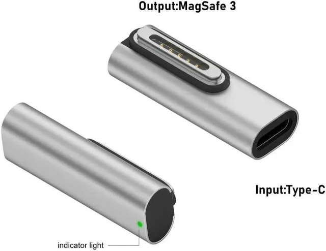 Main image of 140W Type-C Female to Magsafe 3 Converter Laptop Indicator Light USB-C Magnetic Adapter Zinc Alloy Connector for MacBook Air/Pro