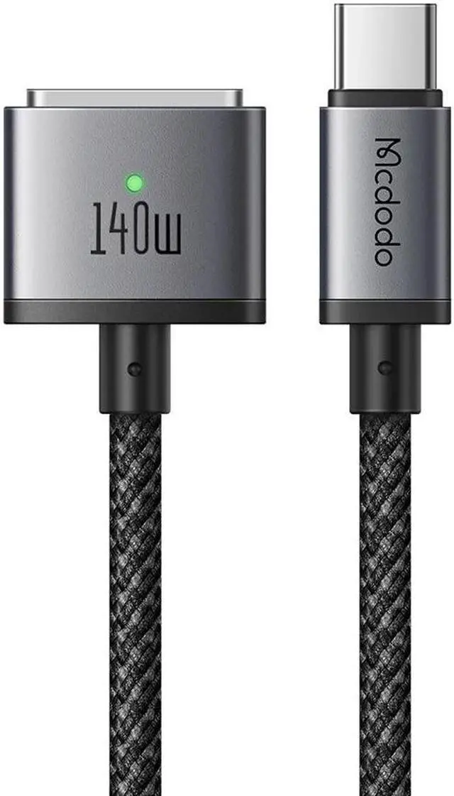 Alt view image 7 of 7 - PD 140W USB-C to MagSaf* 3 Fast Charge Magnetic Cable For Macbook Pro Air 13 14 16 M1 M2 Dual LED Indicators Charger Cord