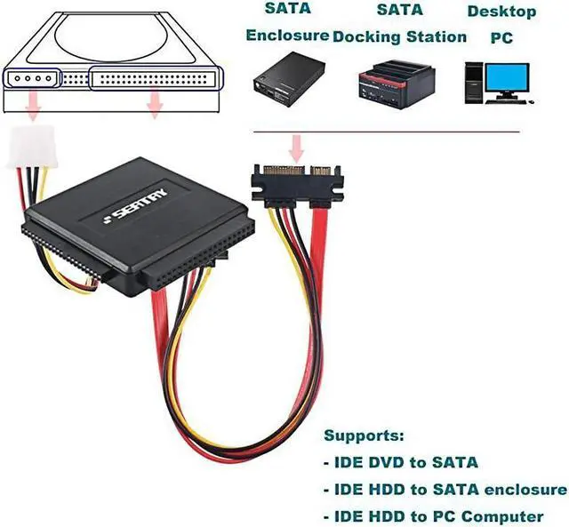 Alt view image 5 of 5 - IDE2SATA 2.5" 3.5" IDE HDD to SATA Converter Adapte Card,IDE 40pin /44pin Hard Drive Disk,DVD Burner to SATA Motherboard