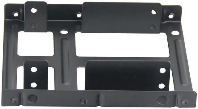 Main image of Amify 2X25TO35MA Metal Dual 2.5" to 3.5" Hard Drive Bay Mounting Bracket - 2 X 2.5" to 3.5" HDD / SSD Mounting Bracket - Black