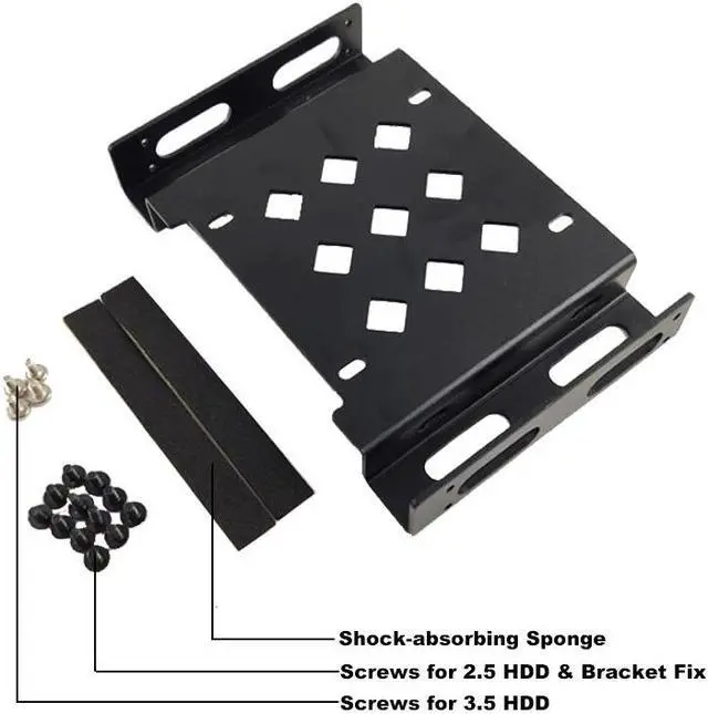 Alt view image 3 of 6 - Amify Hard Drive SSD Adapter,2.5/3.5 to 5.25 Drive Bay Adapter Computer Case Bracket, Aluminum 5.25 to 3.5 or 2.5 SATA/IDE HDD Mounting Kit