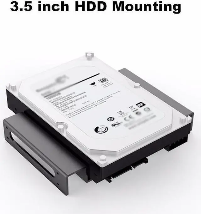 Alt view image 5 of 6 - Amify Hard Drive SSD Adapter,2.5/3.5 to 5.25 Drive Bay Adapter Computer Case Bracket, Aluminum 5.25 to 3.5 or 2.5 SATA/IDE HDD Mounting Kit