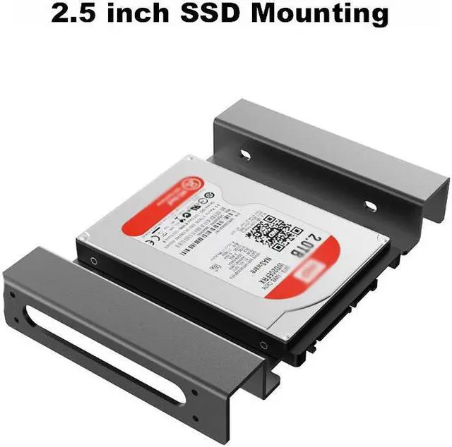 Alt view image 6 of 6 - Amify Hard Drive SSD Adapter,2.5/3.5 to 5.25 Drive Bay Adapter Computer Case Bracket, Aluminum 5.25 to 3.5 or 2.5 SATA/IDE HDD Mounting Kit