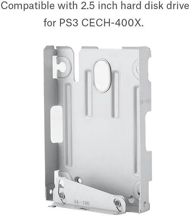 Alt view image 5 of 5 - Amify Internal 2.5" Hard Disk Drive HDD / SSD Mounting Bracket Stand Kit Replacement Caddy for Sony Playstation 3 PS3 Super Slim Console System ECH-400x Series with Screws