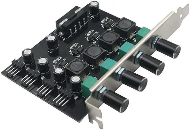 Main image of Amify 4 Channel 12V3A High Power 3pin & 4pin Fan Speed Controller w/ PCI Slot Cover,Support CPU Water Cooler,DDC D5 Water Pump Water Cooling Kit DIY
