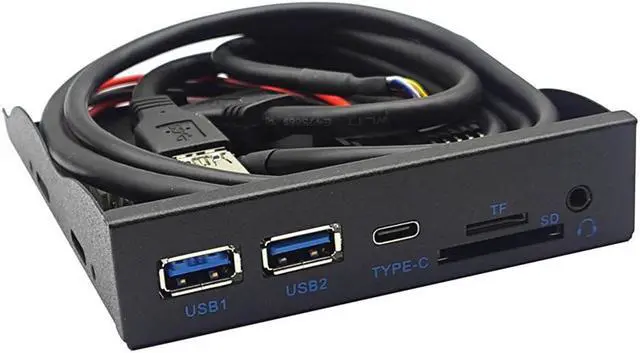 Main image of Amify USB3.2 GEN1 5Gbps Type C & 2 x USB-A Hub 3.5 Front Panel USB 3.0 SD/Micro SD/TF 3.5" Internal Card Reader with 4-Pole 3.5mm HD-Audio for 3.5 inch Floppy Disk Bay