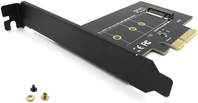 Alt view image 5 of 6 - Amify M.2 NGFF SSD M Key NVME PCIe Card Adapter - PCIe X4 to PCIe/NVME Based M.2 Add On Card w/ Full-profile Bracket - Supports M.2 PCIe 2230, 2242, 2260 and 2280
