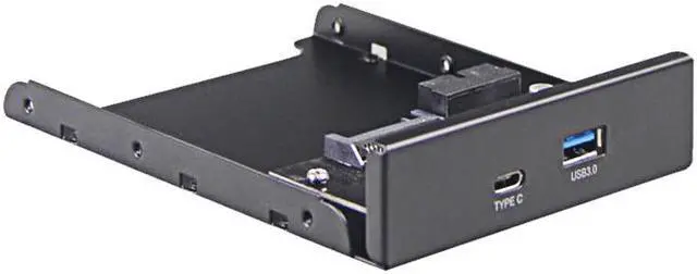 Alt view image 2 of 5 - Amify FP35U3UCM Internal USB 3.1 Gen 1 Type C + USB 3.0 Port Hub Front Panel w/ SATA Power Connector (USB 3.0 20pin Extension Cable)