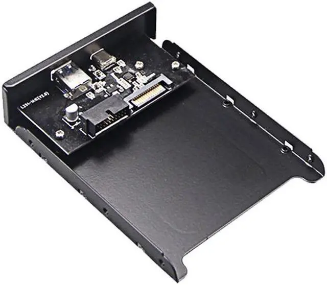 Alt view image 3 of 5 - Amify FP35U3UCM Internal USB 3.1 Gen 1 Type C + USB 3.0 Port Hub Front Panel w/ SATA Power Connector (USB 3.0 20pin Extension Cable)
