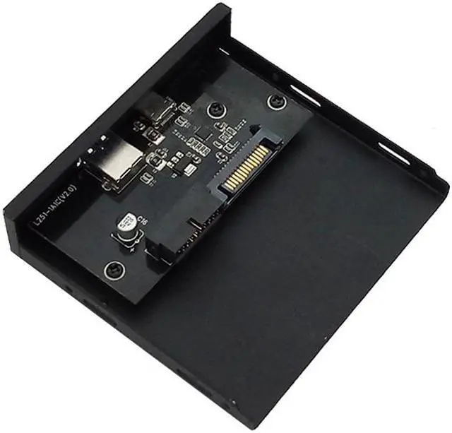 Alt view image 4 of 5 - Amify FP35U3UCM Internal USB 3.1 Gen 1 Type C + USB 3.0 Port Hub Front Panel w/ SATA Power Connector (USB 3.0 20pin Extension Cable)