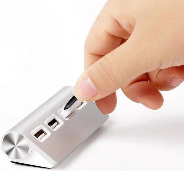 Alt view image 4 of 5 - Amify Premium 4 Port Aluminum USB 2.0 Hub with LEDs for Mac, MacBook Air Pro,Ultrabooks,Microsoft Surface RT,Laptops,Raspberry pi,and any PC