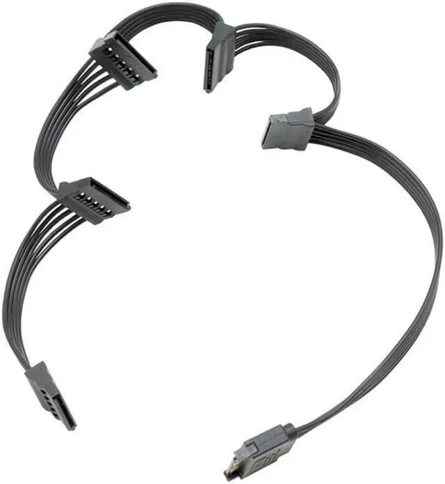 Main image of SATA to 5x SATA Power Splitter Cable, 15 Pin SATA to 5 SATA Power Splitter Cable Adapter Apply for Hard Disk Drive, HDD, SSD, Optical Drives Sata Power Cable -24 Inches