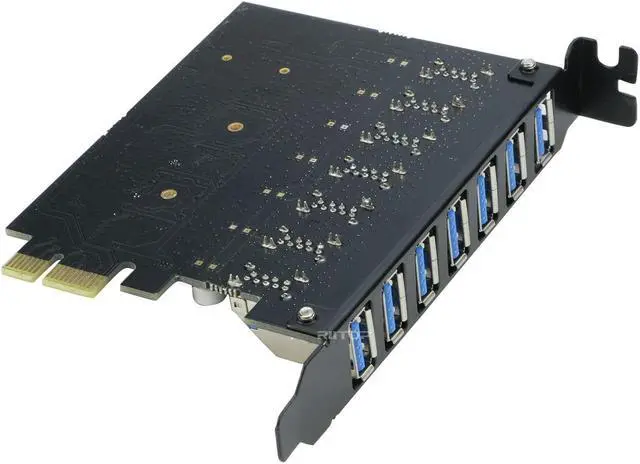 Alt view image 6 of 7 - Amify PCIe USB 3.0 Card 7 Port, PCI-e Express x1 to 7 Port USB3.0 Expansion Controller Card Adapter, NEC Chipset, No Need Power Supply