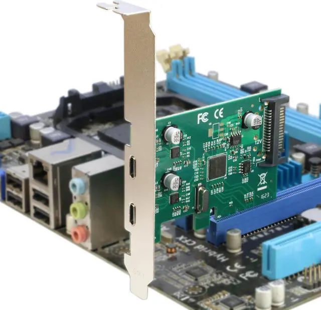 Alt view image 5 of 6 - Amify PCIE to 2 Port USB C Expansion Card Adapter 10Gbps, PCI-E Type C USB 3.2 Gen2 Controller Card with Low Profile Bracket for Windows 11/10/8/7/XP