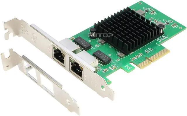 Main image of Amify Dual Port 2.5Gb Network Card Adapter with Intel I226 2500/1000/100Mbps PCI Express X4 Gigabit Ethernet NIC Card RJ45 LAN Controller for Windows 10/11 with Low Profile Bracket