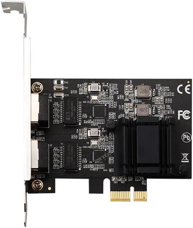 Alt view image 3 of 4 - Amify 2.5G Base-T PCIe Network Adapter Card Dual Port RJ45, PCIe to 2.5 Gigabit Ethernet Network Adapter for Gaming/Office, For Windows 11/10/8/7, Windows Server 2022/2019/2016, Linux