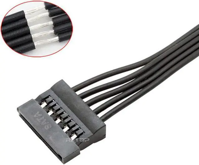 Alt view image 5 of 6 - SATA to 5x SATA Power Splitter Cable, 15 Pin SATA to 5 SATA Power Splitter Cable Adapter Apply for Hard Disk Drive, HDD, SSD, Optical Drives Sata Power Cable -24 Inches