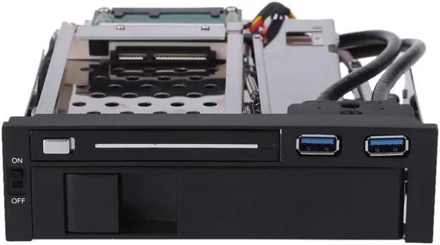 Alt view image 6 of 7 - Dual Bay 3.5" + 2.5" Inch SATA III Hard Drive HDD & SSD Tray Caddy Internal Mobile Rack Enclosure Docking Station with USB 3.0 Port Hot Swap