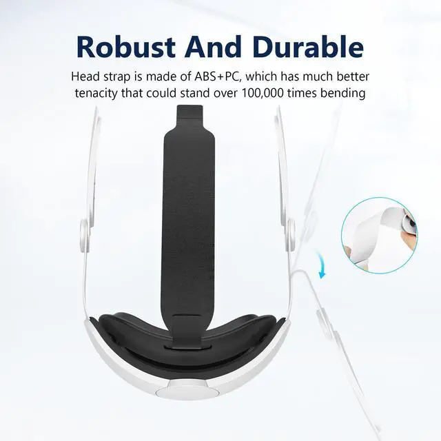 Alt view image 3 of 6 - Adjustable Head Strap for Oculus Meta Quest 3 VR Comfortable to Wear Headset Elite Strap for Meta Quest 3 Accessories