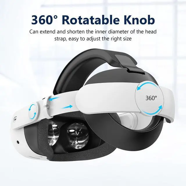 Alt view image 2 of 6 - Adjustable Head Strap for Oculus Meta Quest 3 VR Comfortable to Wear Headset Elite Strap for Meta Quest 3 Accessories