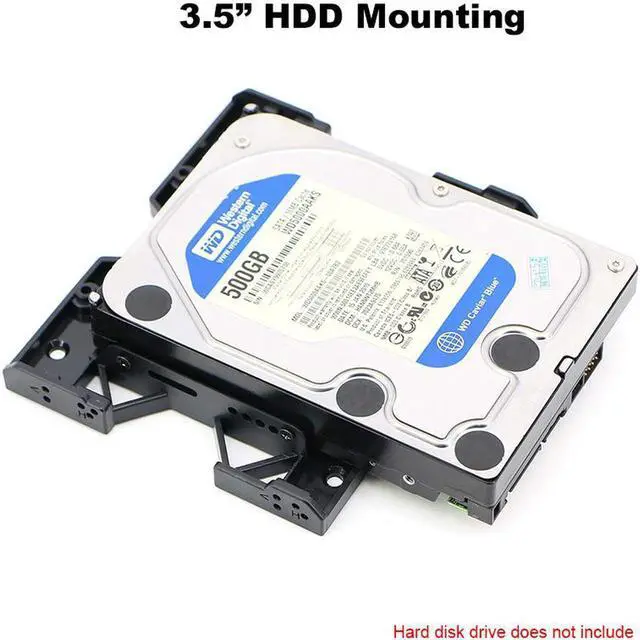 Alt view image 5 of 5 - Internal Hard Disk Drive 2.5'' or 3.5'' to 5.25'' SSD HDD Mounting Bracket Bays Holder Adapter for PC,5.25-inch Tray for 2.5-inch or 3.5-inch and 12cm Fan Cooler Mounting