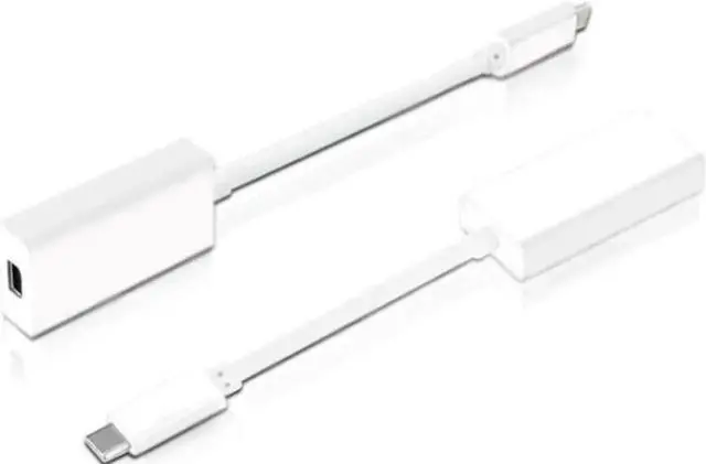 Alt view image 4 of 5 - 1pc Thunderbolt 3 To Thunderbolt 2 Adapter Type C Cable USB For Macbook Air Pro&  White