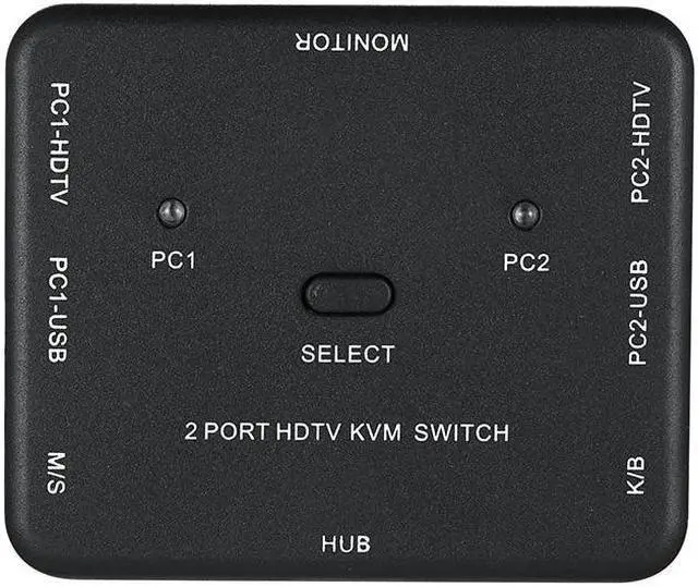 Alt view image 6 of 6 - 4K x 2K 3D HDMI-compatible KVM USB 2.0 Keyboard Mouse Printer Monitor Host HDTV PC MonitorSharing Switcher Box USB Splitter