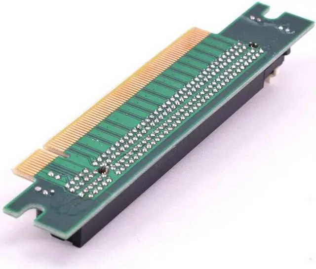 Alt view image 5 of 5 - PCIE 16x To 16x slots Extension Riser card 90 degree PCI express Male to Female Port Protecter adapter