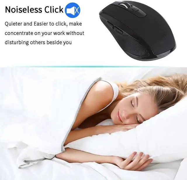 Alt view image 3 of 6 - 2.4 GHz USB Type C Wireless Mouse Ergonomic Mouse 800/1200/1600 DPI Mice for macbook Pro USB C Devices Office Mouse