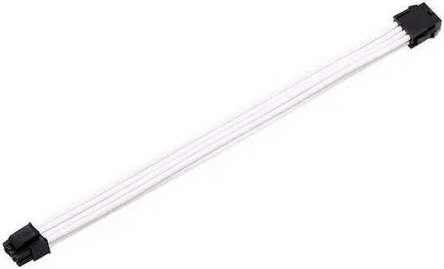 Main image of Mod Sleeved Cable, White Power Supply Cable Extension Kit, 4+4PIN CPU(11.81")