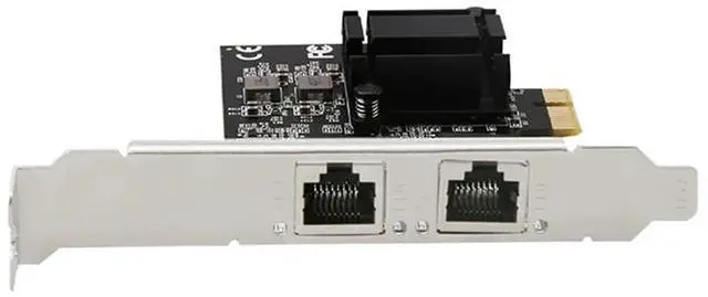 Alt view image 3 of 5 - 2.5GBase-T Gigabit Network Adapter with 2 Ports 2500Mbps PCIe 2.5gb Ethernet Card RJ45 LAN Controller Card