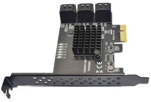 Alt view image 3 of 6 - Pci-E 6-Port Sata3.0 Array Card Built-In Pcie Sata Upgrade Expansion Card For Pc
