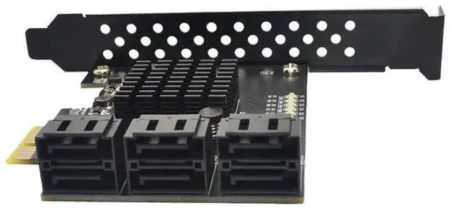 Alt view image 4 of 6 - Pci-E 6-Port Sata3.0 Array Card Built-In Pcie Sata Upgrade Expansion Card For Pc