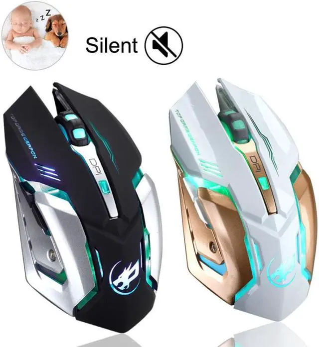 Main image of T1 Wireless Silent LED Backlit USB Optical Ergonomic Gaming Mouse LOL Gaming Mouse Surfing The Mouse # ZC