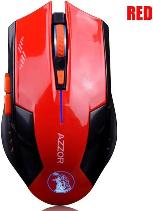 Alt view image 3 of 5 - AZZOR Rechargeable Wireless Mouse Mute Butto Gaming Mice 2400 DPI 2.4G FPS Gamer Lithium Battery Build-in For PC Laptop Computer