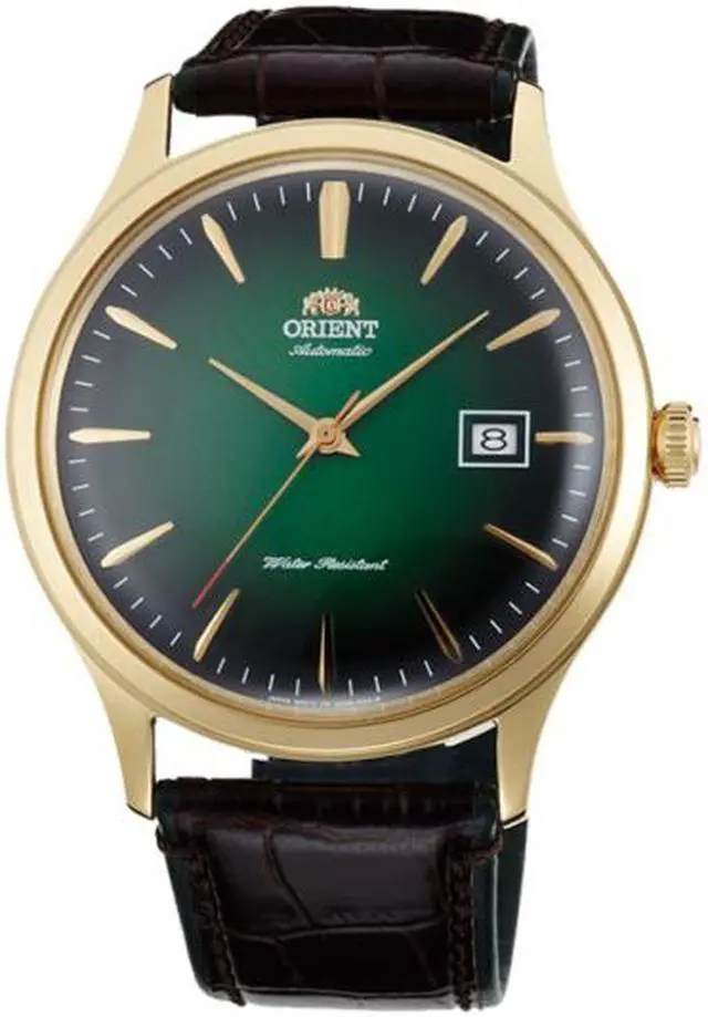 Main image of Orient Bambino Version 4 FAC08002F0 Green Dial Gold-Tone Case Classic Watch
