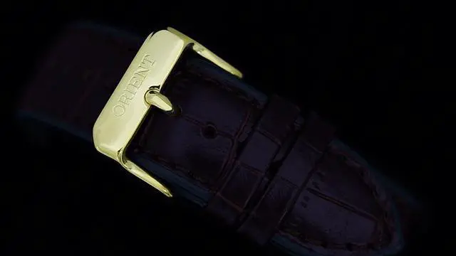 Alt view image 5 of 17 - Orient Bambino Version 4 FAC08002F0 Green Dial Gold-Tone Case Classic Watch