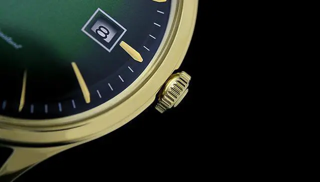 Alt view image 4 of 17 - Orient Bambino Version 4 FAC08002F0 Green Dial Gold-Tone Case Classic Watch